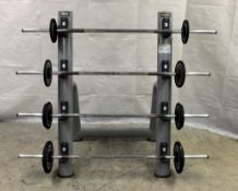 Technogym 4 Piece Barbell Set With Rack 10kg - 20kg