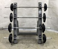 Technogym 4 Piece Barbell Set With Rack 25kg - 40kg