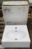 Inda Square White ceramic basin / sink 50 x 50cm