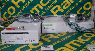 2x Vitra A450750VUK D-Line Chrome Basin mixer tap