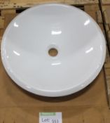 Pomd'or Lavamonos Round White shallow Basin / sink 50 x 50cm