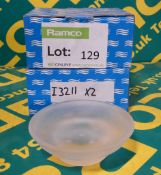2x Inda I3211 Glass Soap dishes