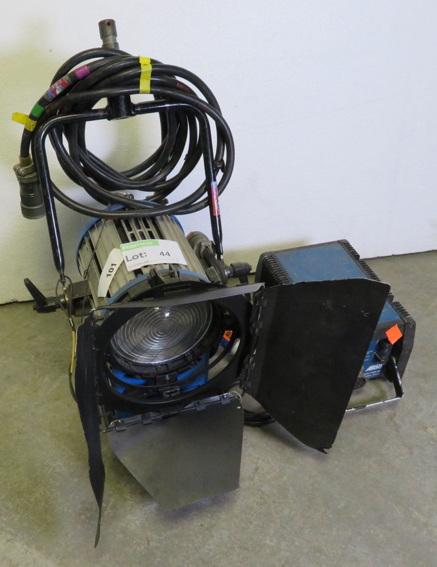 1 x Arri 1.2Kw MSR fresnel c/w electronic ballast & header cable