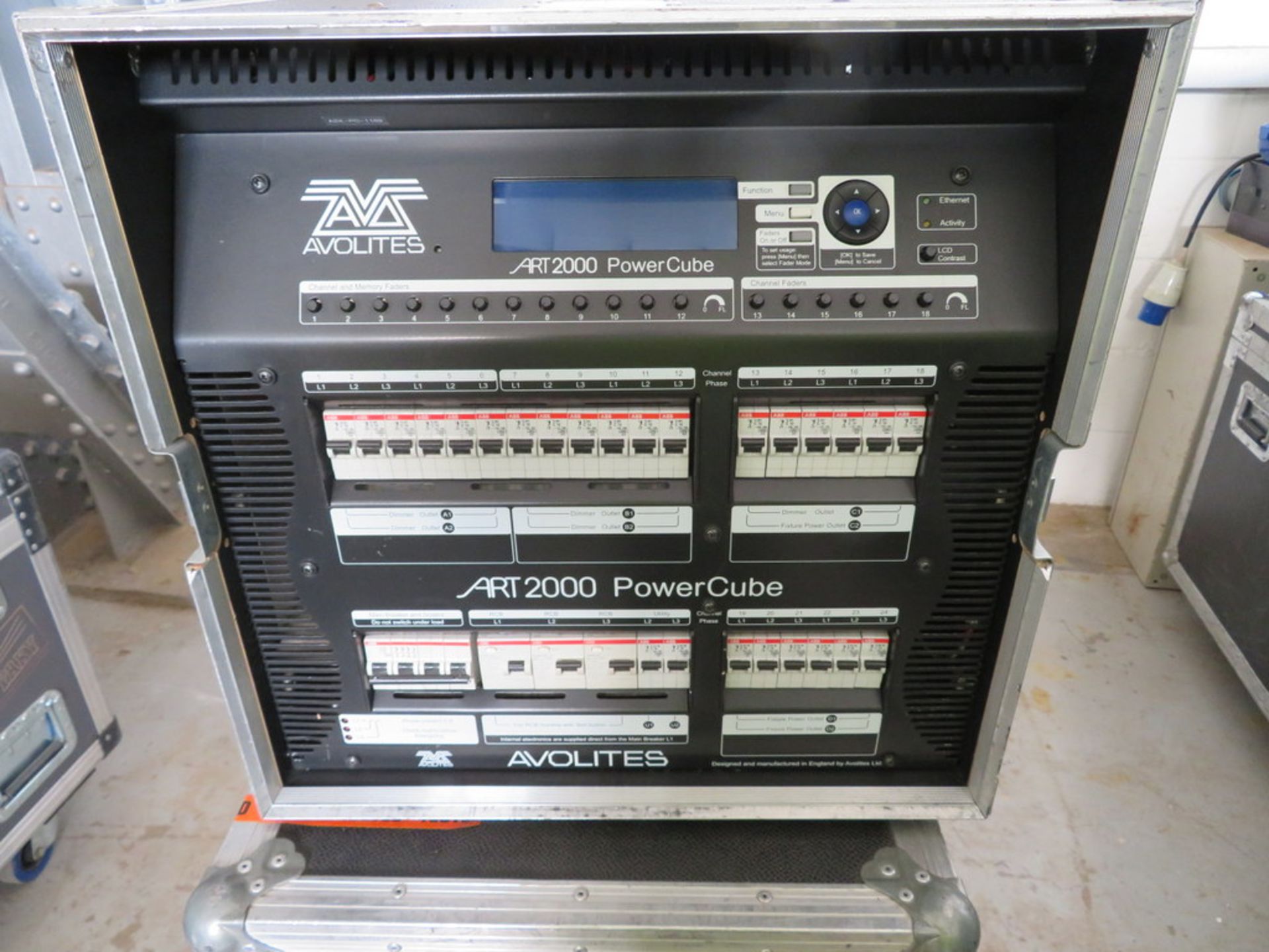 1 x Avolites Art 2000 'Power Cube' Dimmer & Hot Power Rack in Flight Case