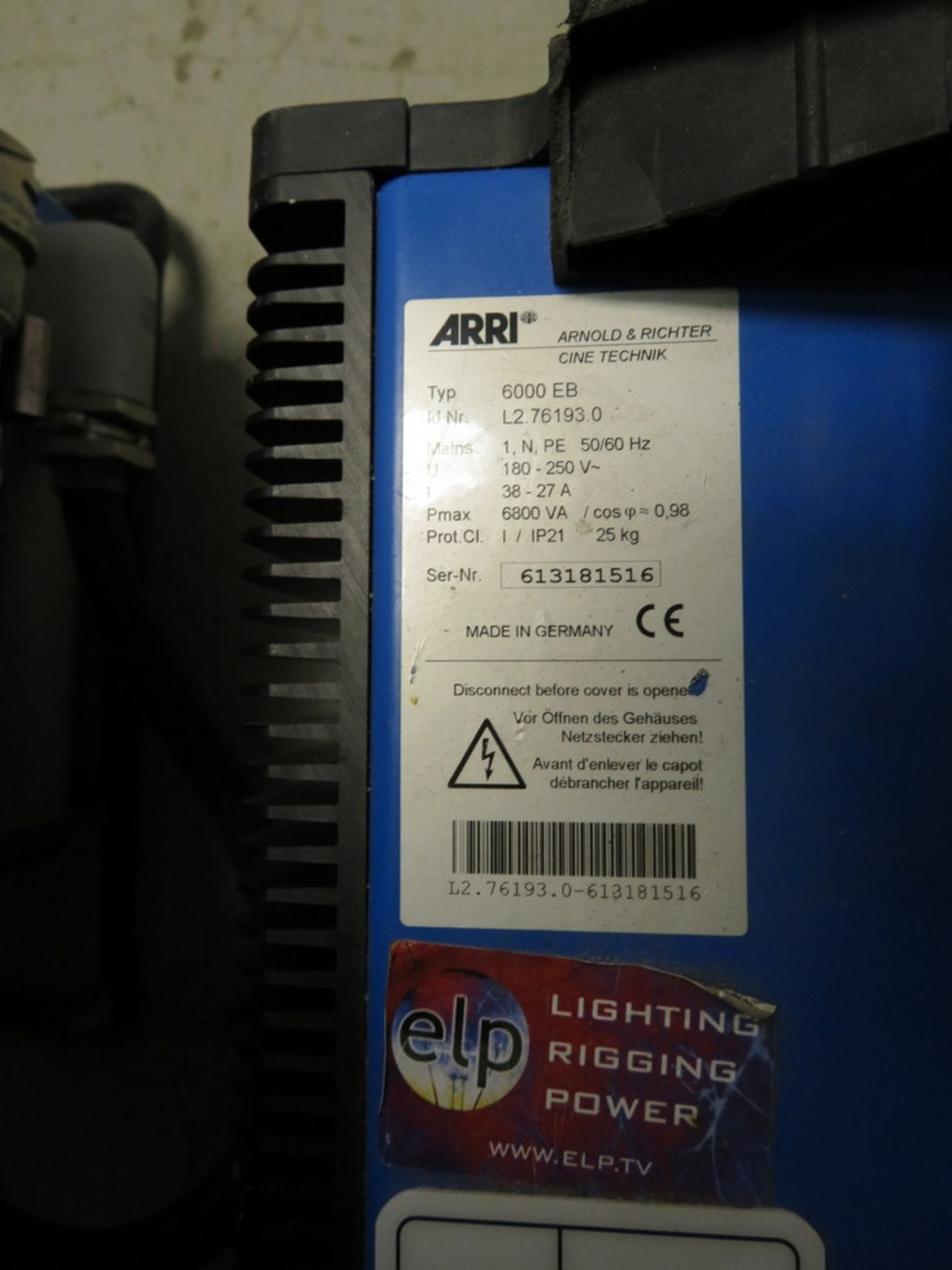 1 x Arrisun 6Kw MSR PAR Kit c/w electronic ballast, header cable, lenses & scrims - Image 5 of 7