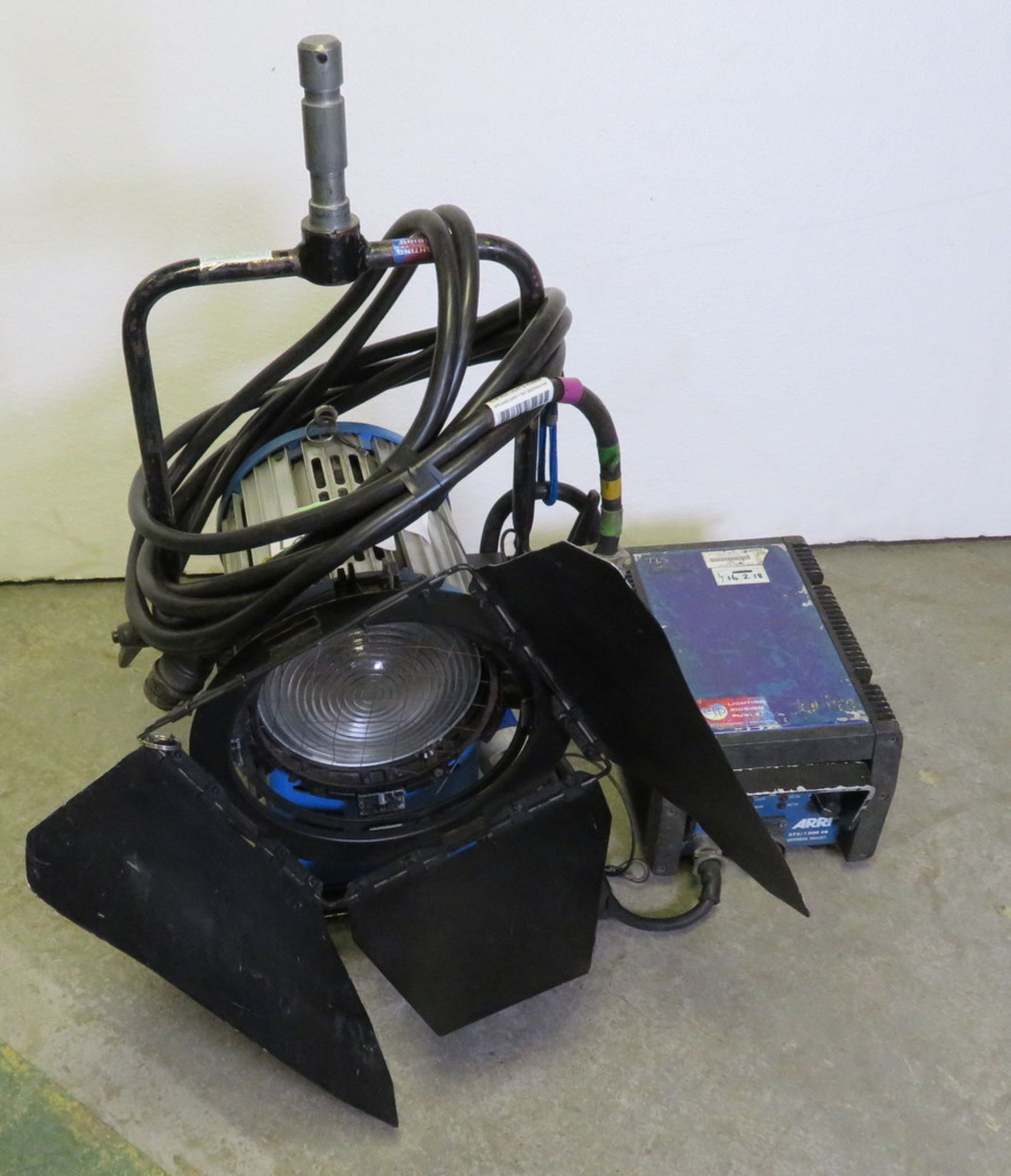 1 x Arri 1.2Kw MSR fresnel c/w electronic ballast & header cable