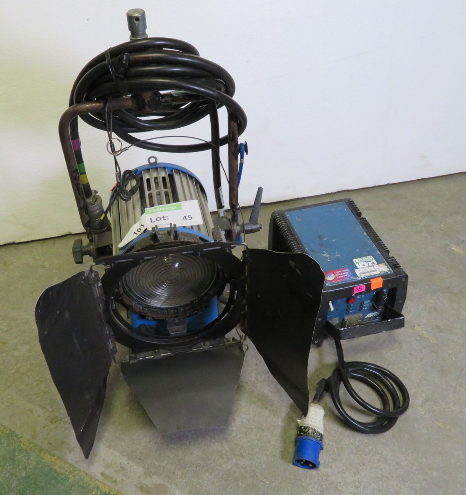 1 x Arri 1.2Kw MSR fresnel c/w electronic ballast & header cable