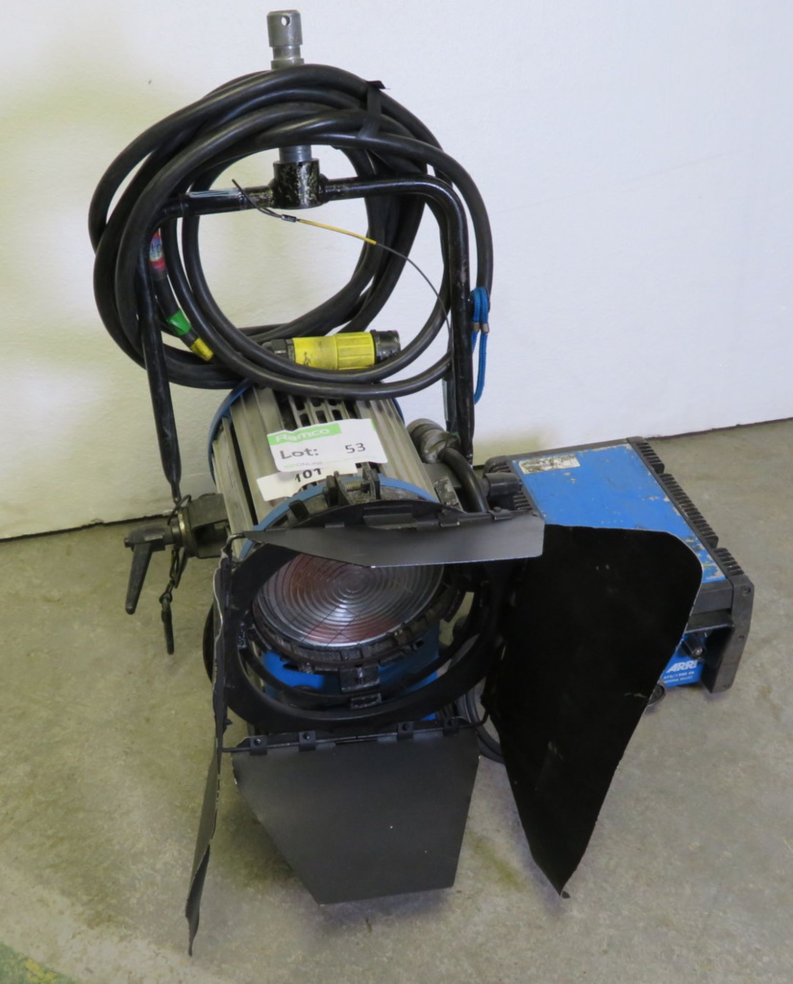 1 x Arri 1.2Kw MSR fresnel c/w electronic ballast & header cable