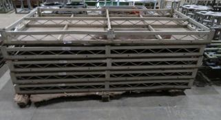 4 x Aluminium Deck - 8' x 4' & 1 x Aluminium Deck - 8' x 4' (damaged but repairable) (at Cardington