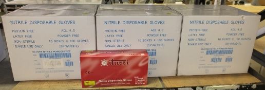 Nitrile disposable gloves - 10 boxes - 100 per box - 3 boxes