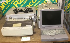 Toshiba 4000CDS Laptop, Epson LX-300 printer, carry cases