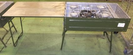 4 ring No. 5 Field cooker with fold out table with regulator