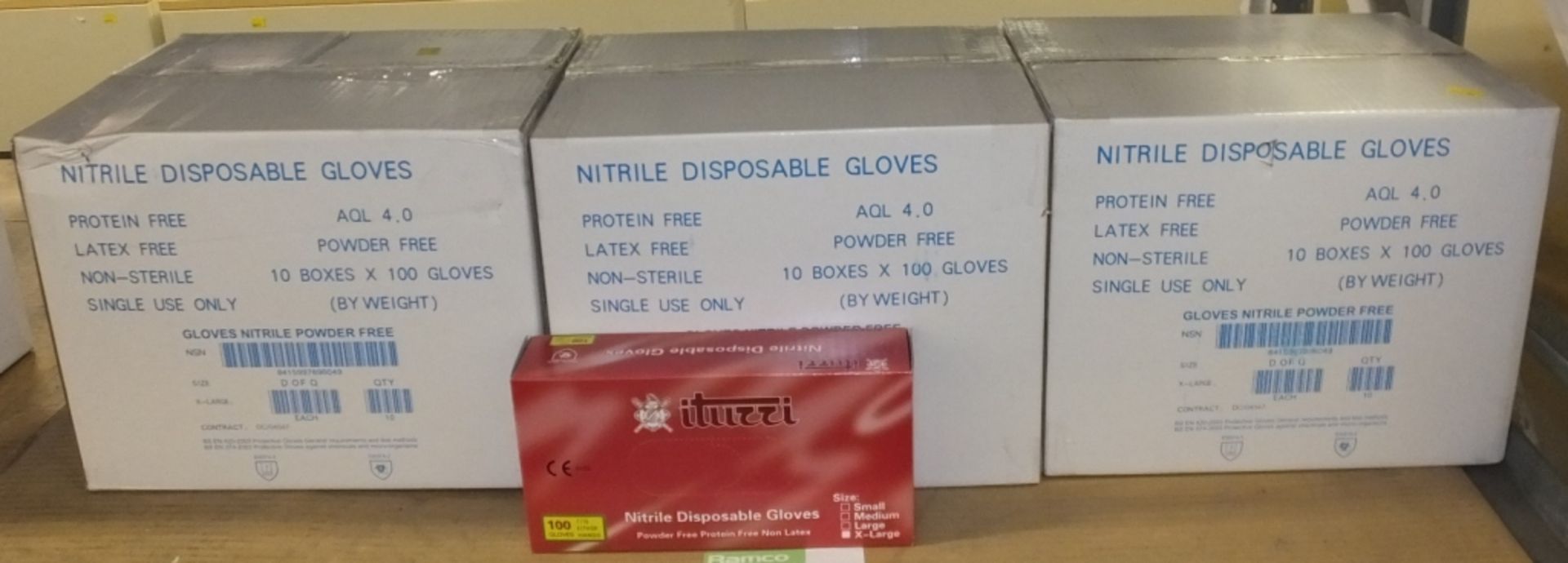 Nitrile disposable gloves - 10 boxes - 100 per box - 3 boxes