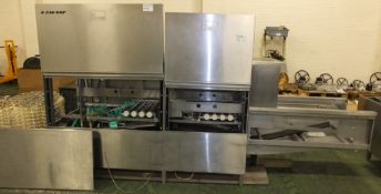Meiko B230 VAP Clean control pass through dishwasher, 8ft sink unit, 8ft roller section