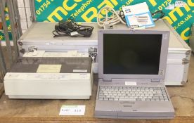 Toshiba 4000CDS Laptop, Epson LX-300 printer, carry cases