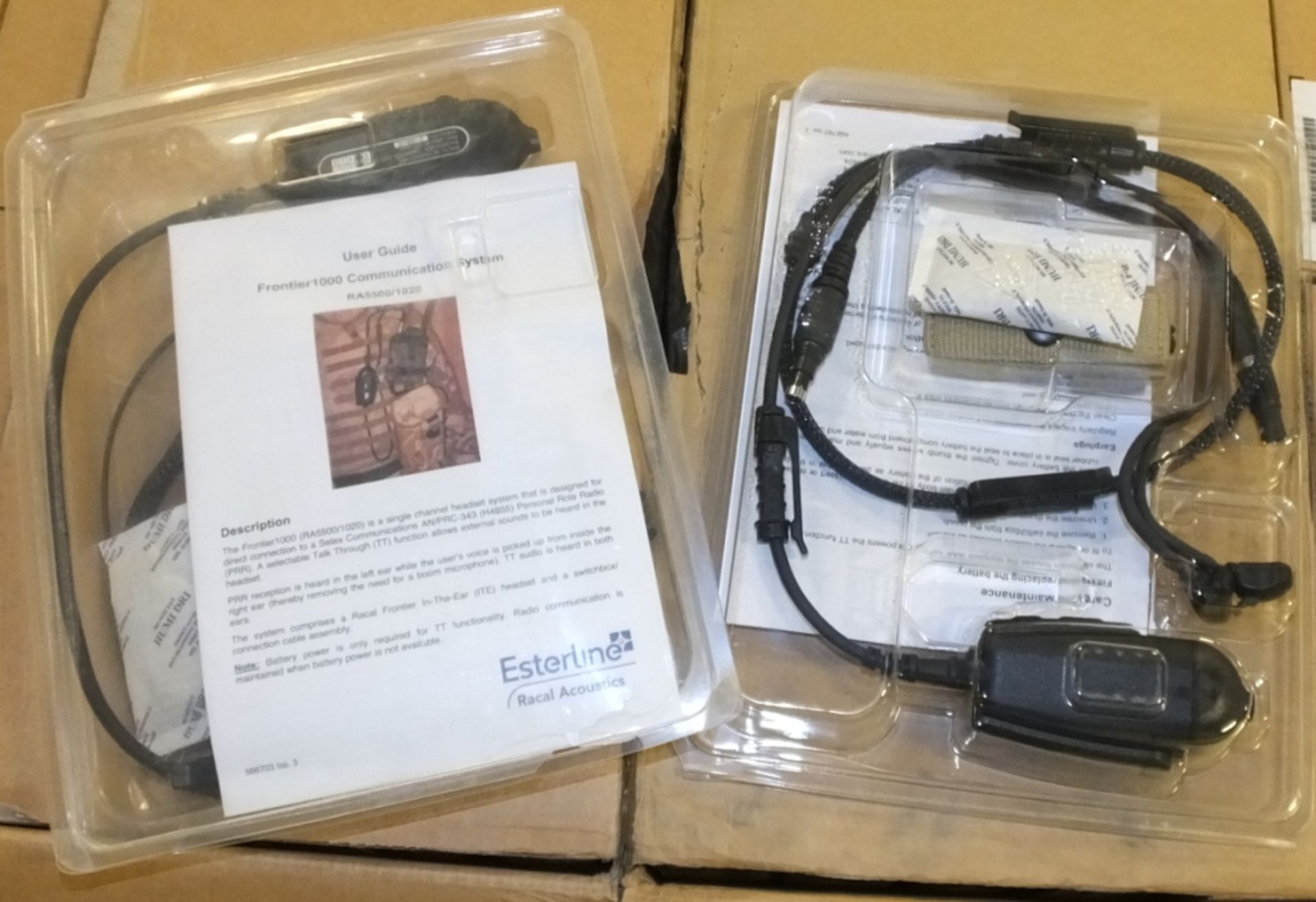 200x Esrerline Frontier 1000 Communication Headset System RA5500 / 1020 NSN 5965-99-733-36 - Image 2 of 5