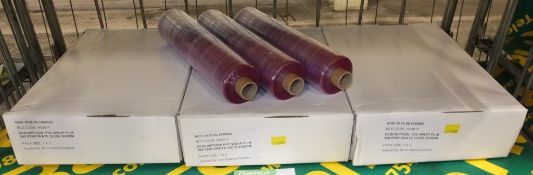 Bunzl Catering supplies PVC Film wrap - 500 perforate 3x500M rolls - 3 boxes