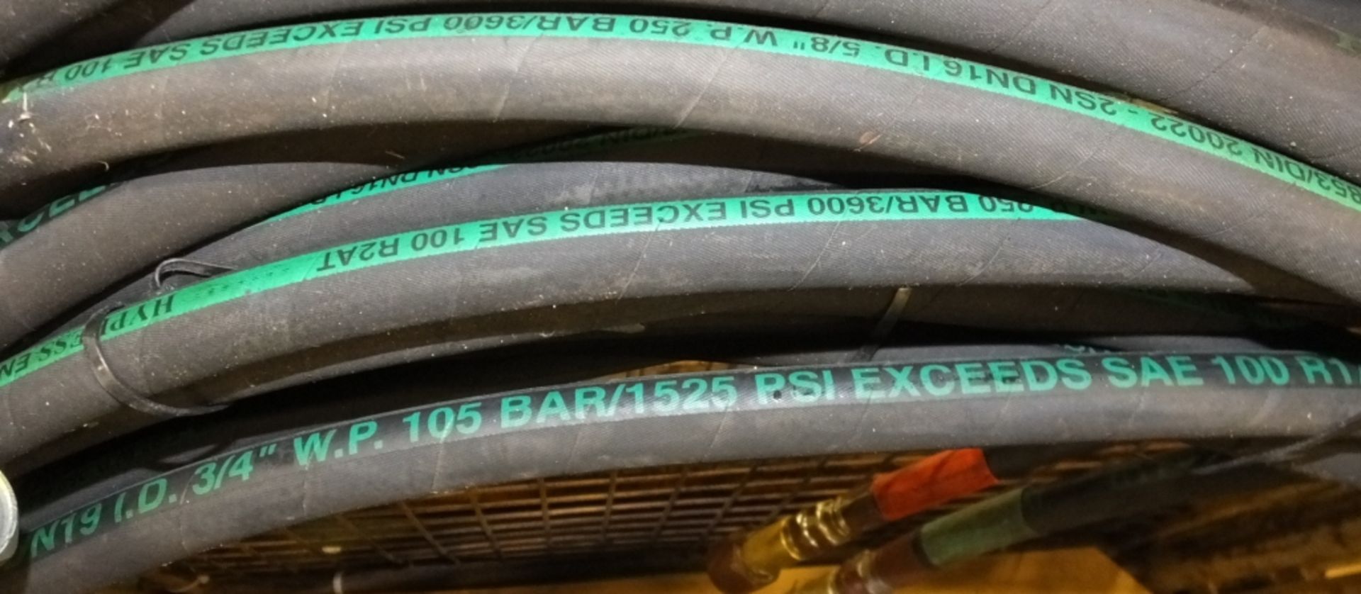 4x Hose assemblies - 3/4" WP 105 bar / 1525 PSI - Image 6 of 6