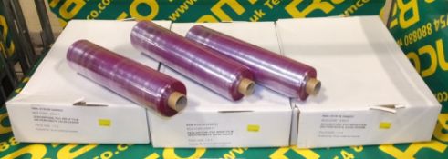 Bunzl Catering supplies PVC Film wrap - 500 perforate 3x500M rolls - 3 boxes