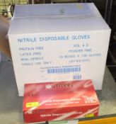 Nitrile disposable gloves - 10 boxes - 100 per box