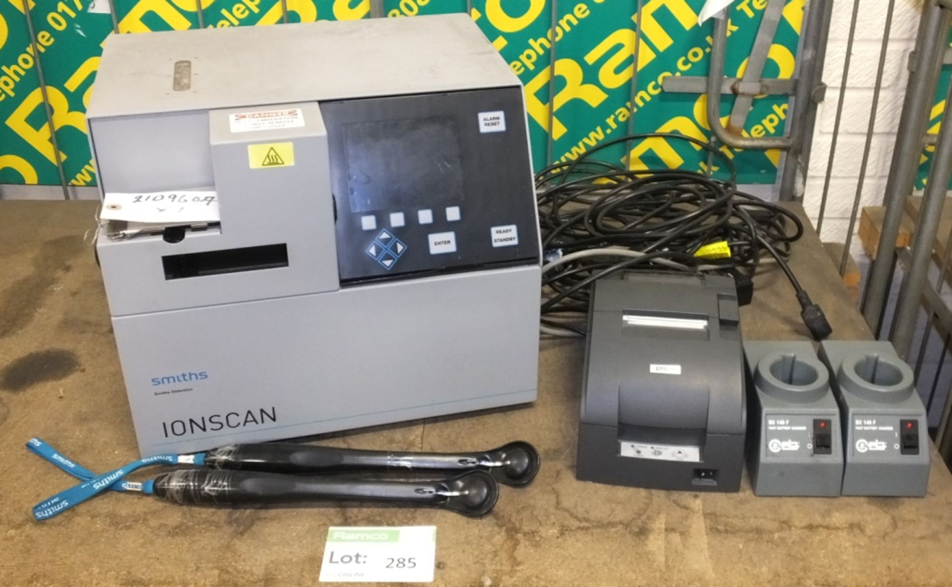 Smiths IONSCAN Detection system, Epson printer, 2x Fast Battery chargers BC 140F