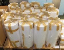 16x Rolls of Centre fold polythene sheeting - size 600 / 1200 x 442M