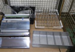 Lot Of Catering Items - Cutlery Tray, Dishwasher Tray, Cup Tree, Multiple bottle Stoppers,