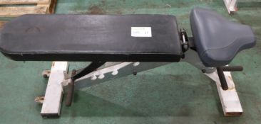 Black & White Adjustable Weight Bench 130cm Long - Please note that there will be a Loadin