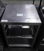 Small Stainless Steel Shelving Unit 60 x 60 x 90cm (WxDxH) - Please note that there will b