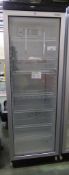 Tefcold FSC1380 Single Glass Door Upright Fridge 59 x 60 x 198cm (WxDxH) - Please note tha