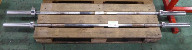2x 6ft Olympic Power Bar's - Please note that there will be a Loading fee of £5 + VAT for