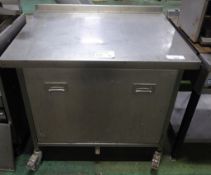Stainless Steel Water Filtration System Cupboard - Please note that there will be a Loadin