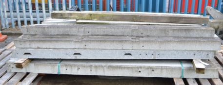 Assorted Concrete Posts Rails 2.6m Max Length. Approx 50 Total