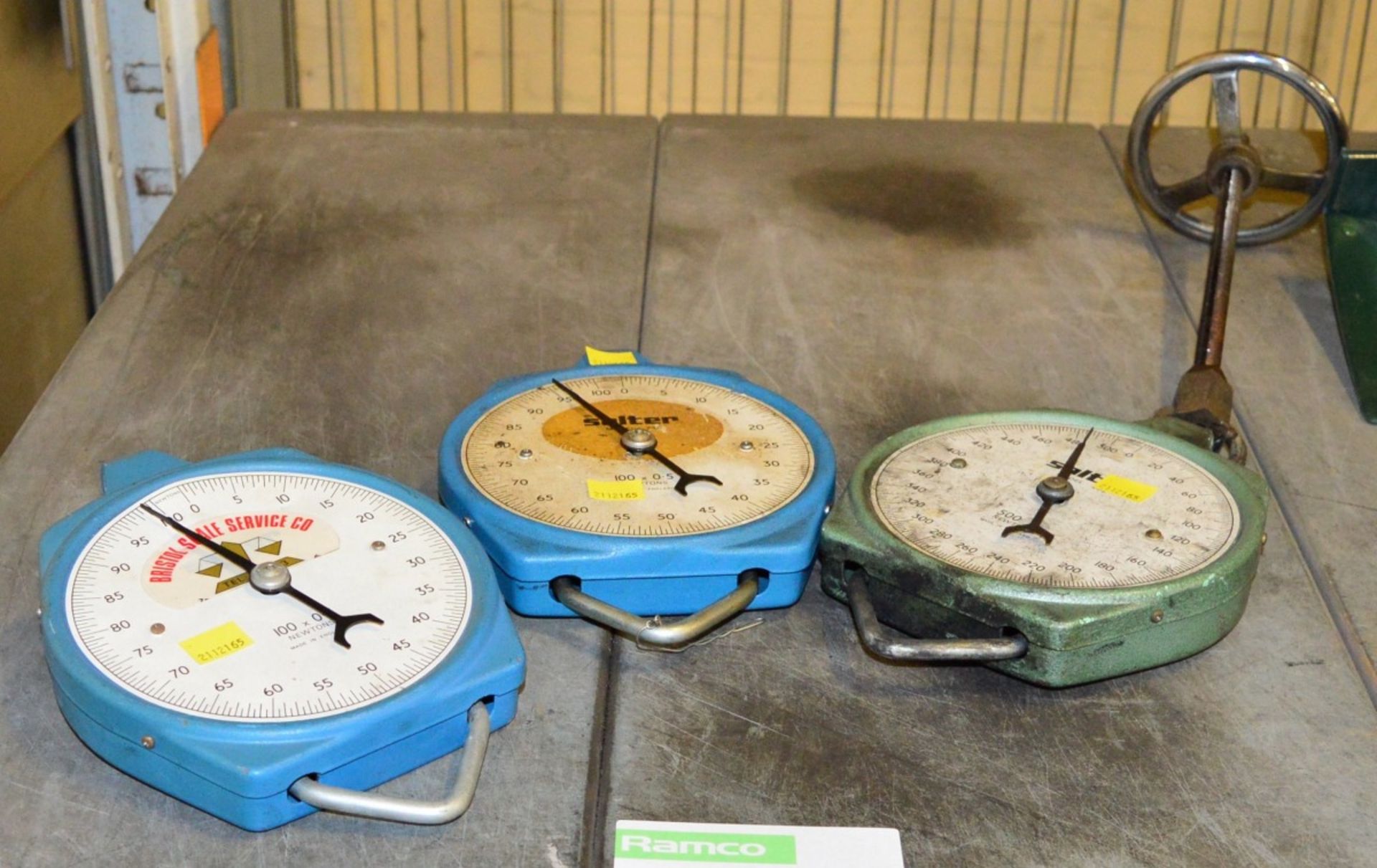 3x Salter Weighing Scales 100 & 500 Newtons