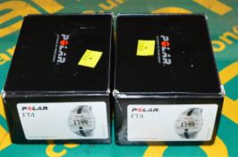 2x Polar FT4M Heart Rate Monitor & Sports Watches