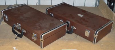 2x Brown Carry Cases