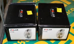 2x Polar FT4M Heart Rate Monitor & Sports Watches