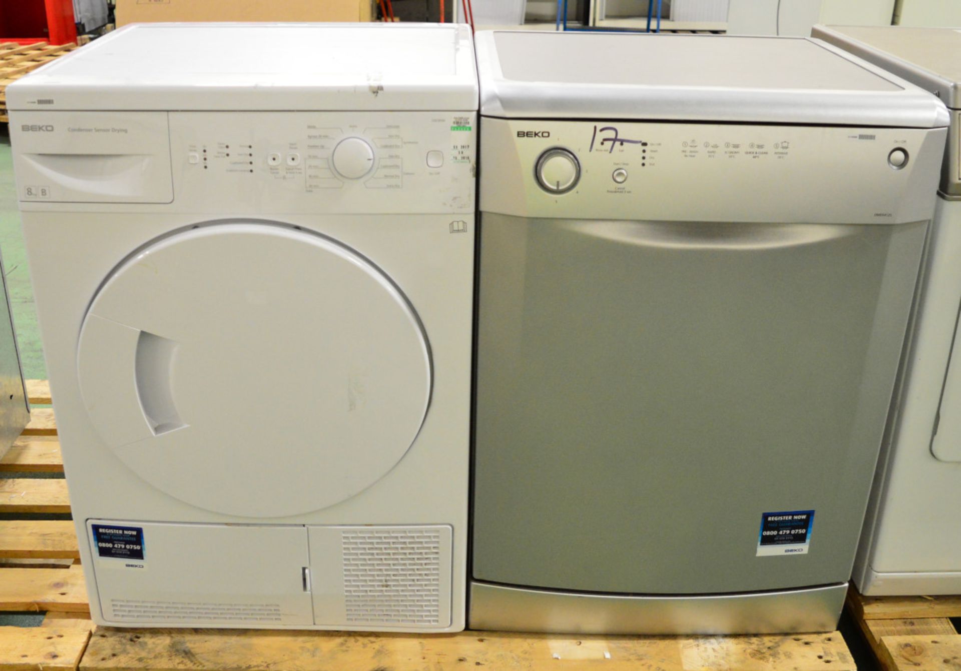 Beko Dishwasher DWD5412S. Beko Condenser Dryer DSC88W