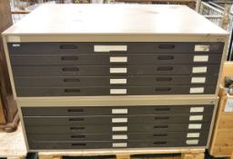 2x Map Drawer Cabinets 1315mm wide x 1005mm deep x 430mm high