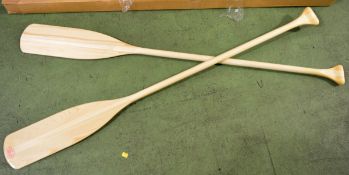 1 Pair Wooden Oars