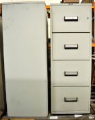 2x Chubb Four Drawer Filing Cabinets