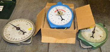 3x Salter Weighing Scales 5kg & 500Newtons