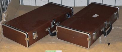 2x Brown Carry Cases