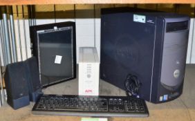 Dell PC Window XP, APC UPS, Screen, Speakers