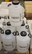 7x 22 Litre Youngs Brew Plastic Fermentation barrels - Loading fee of £5 + VAT for this it