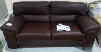Piacenza Brown 3 Seater Sofa 200cm W x 101cm D x 93cm H - loading fee of £5+VAT for this i