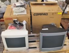 2x Compaq CRT Monitors - V50 & 7500 - loading fee of £5+VAT for this item