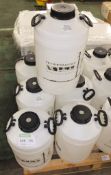 7x 22 Litre Youngs Brew Plastic Fermentation barrels - Loading fee of £5 + VAT for this it