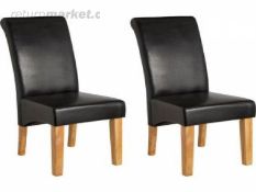 2 x Pair of Black Schreiber Dining Chairs - loading fee of £5+VAT for this item