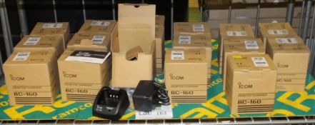 17 x Icom BC-160 Desktop Chargers